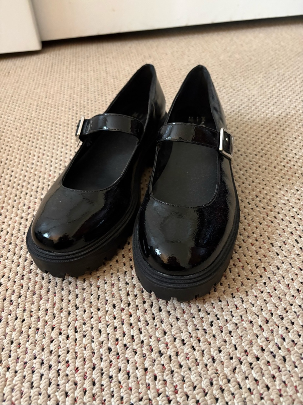 Mix No. 6 Black Patent Mary Jane Platform Shoes